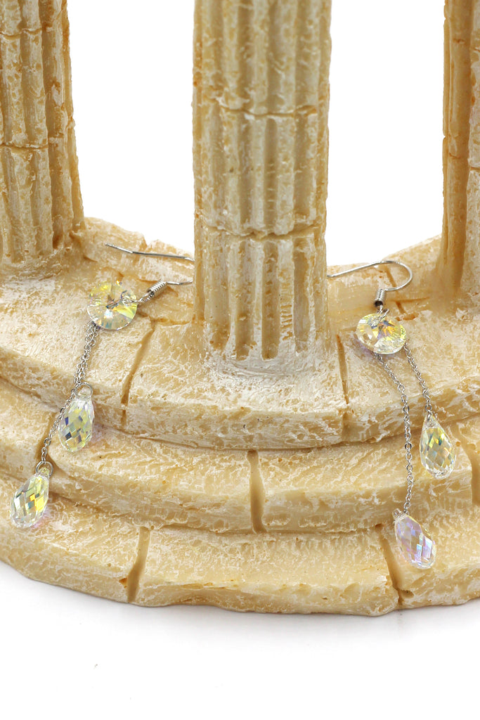 crystal wire earrings