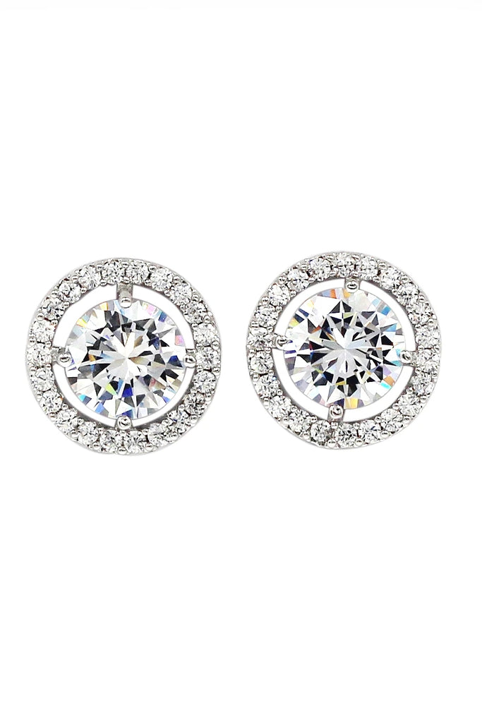 simple crystal earrings necklace ring set