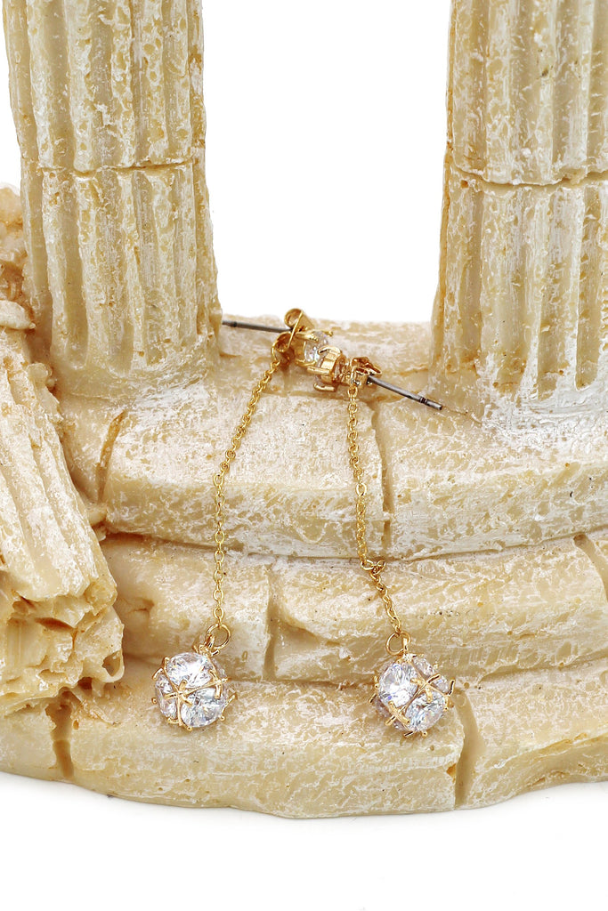 crystal ball necklace earrings set