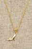 fashion crystal shoes pendant necklace