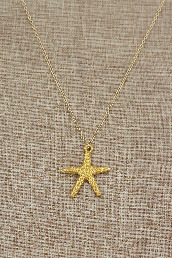 fashion starfish pendant necklace