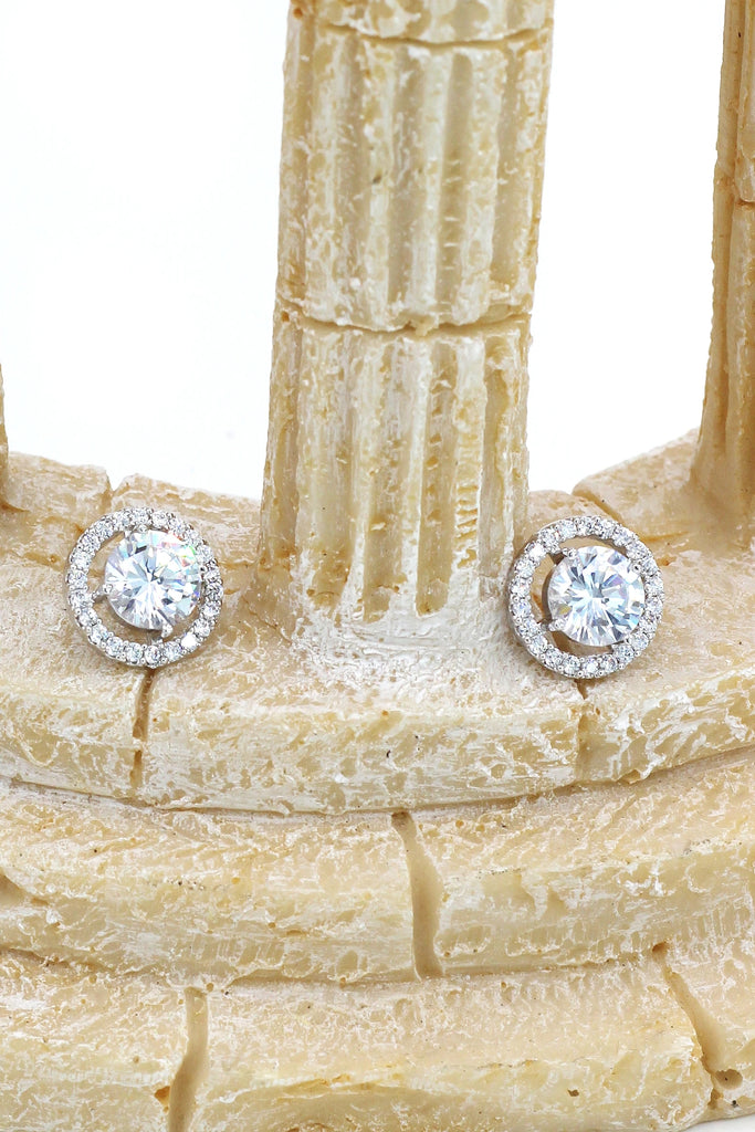 simple crystal earrings necklace ring set