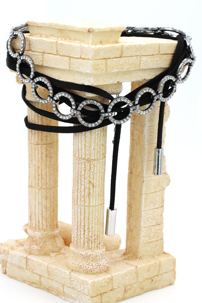 fashion circle crystal choker