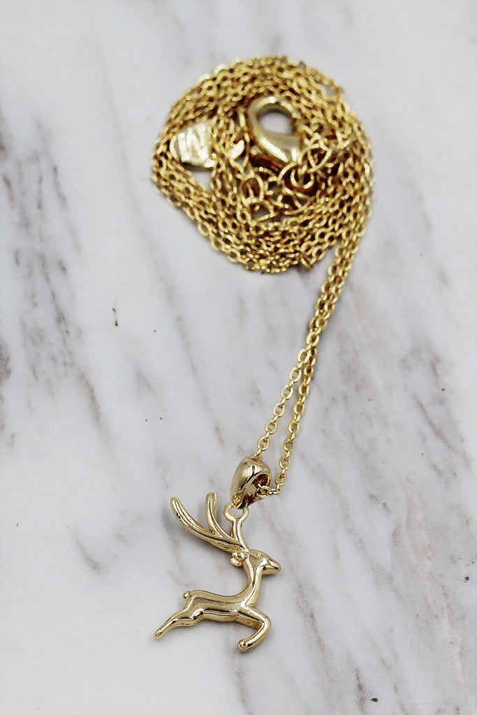 fashion mini deer pendant necklace