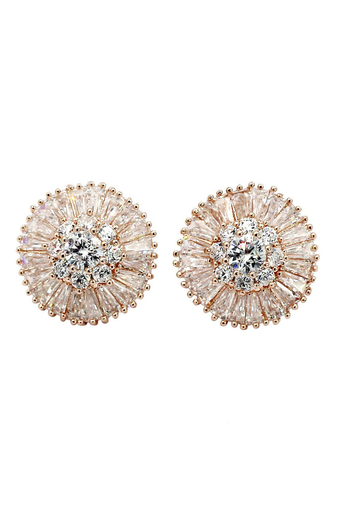 elegant necklace earrings crystal set