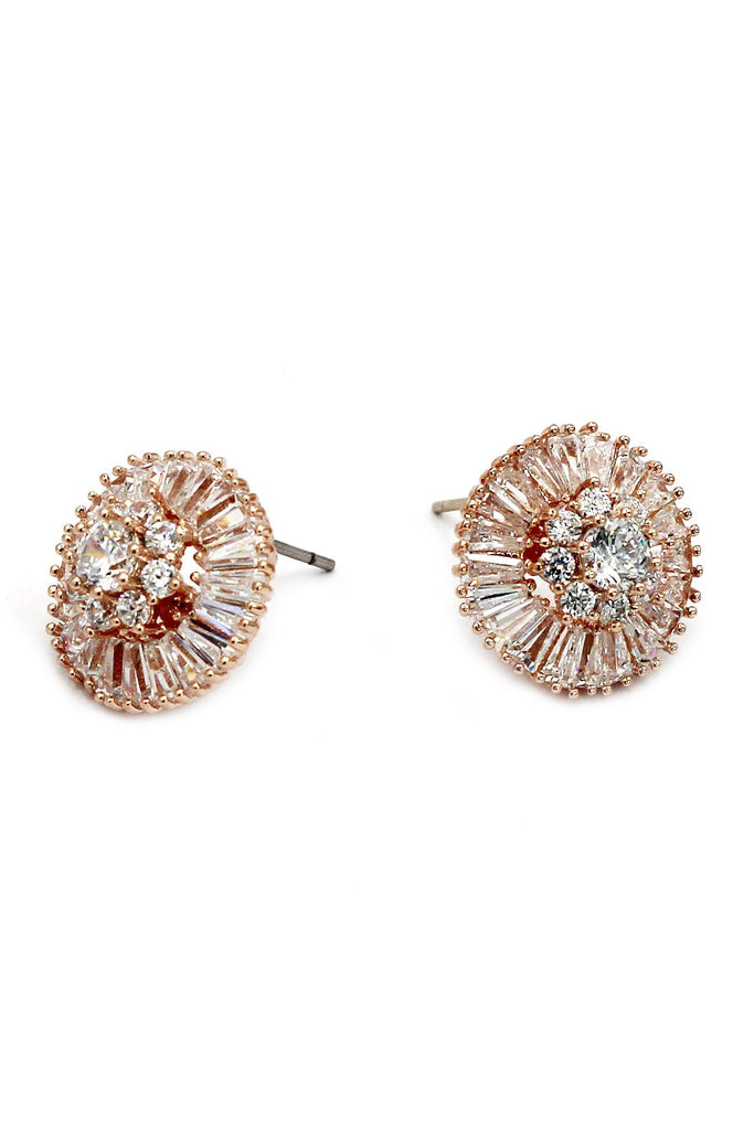 elegant necklace earrings crystal set