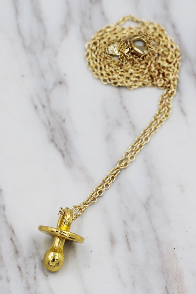 simple pacifier pendant necklace