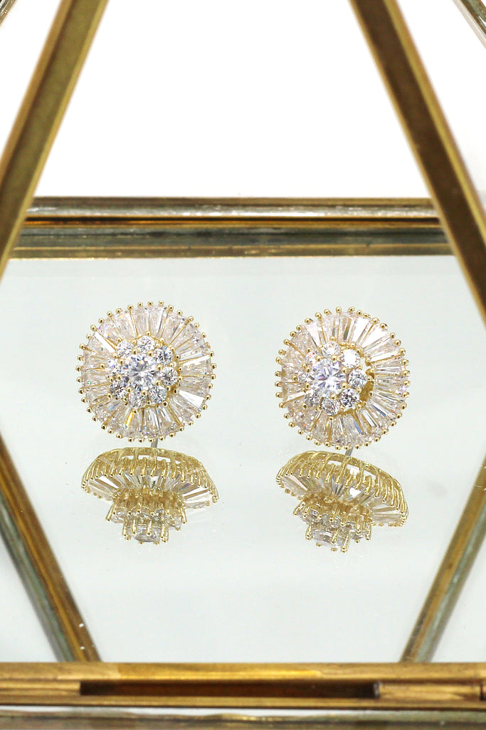 shiny crystal lady earrings