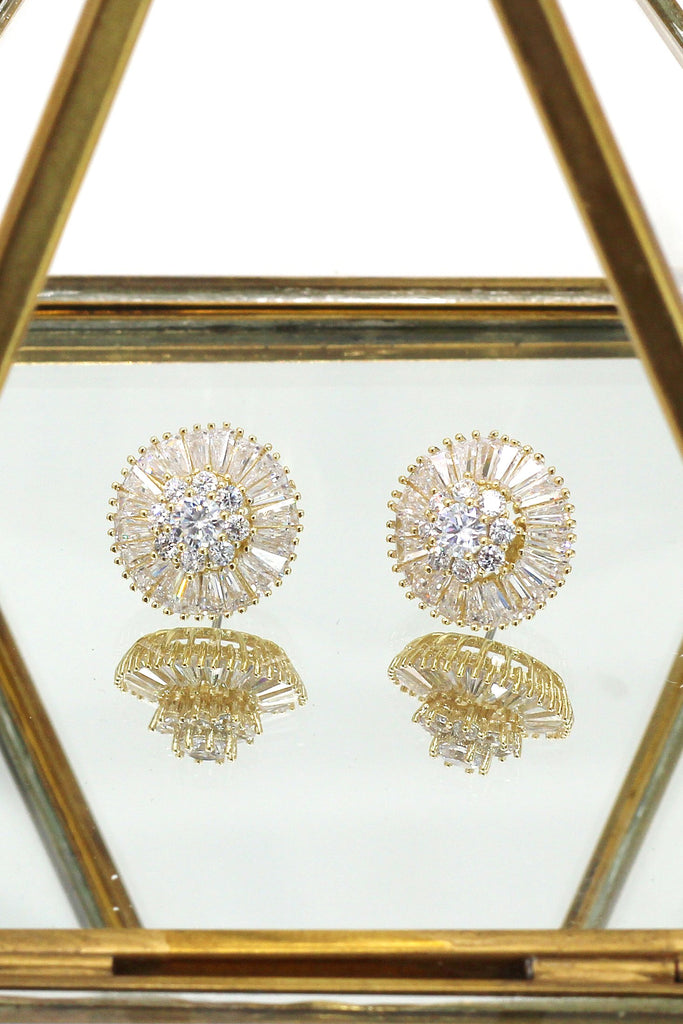 elegant necklace earrings crystal set