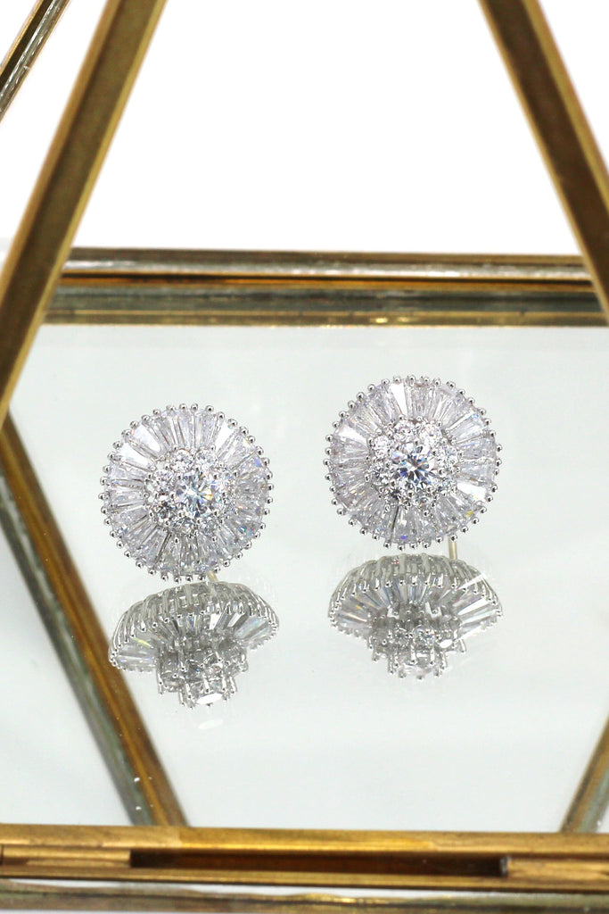 elegant necklace earrings crystal set