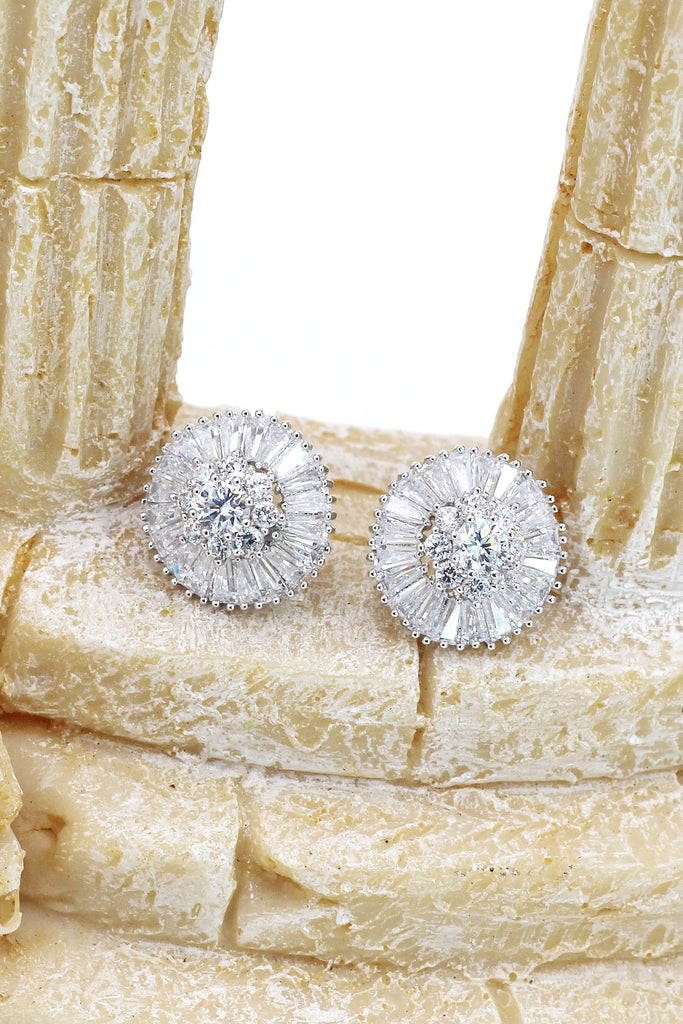 elegant necklace earrings crystal set
