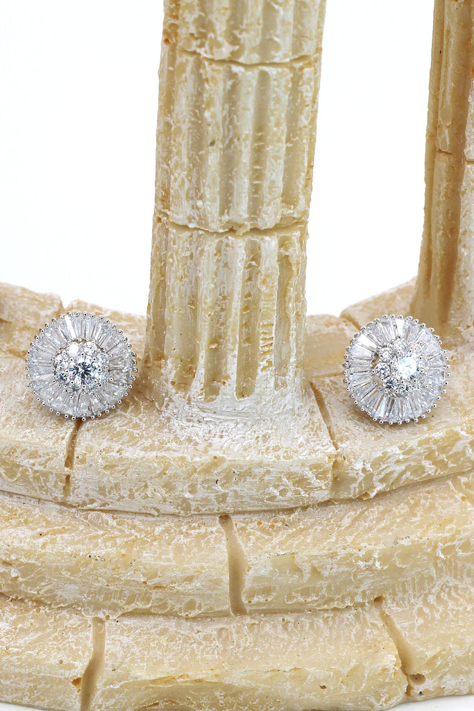 elegant necklace earrings crystal set