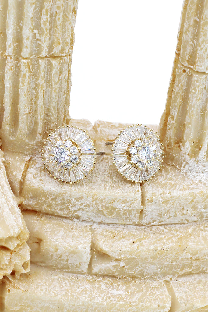 shiny crystal lady earrings