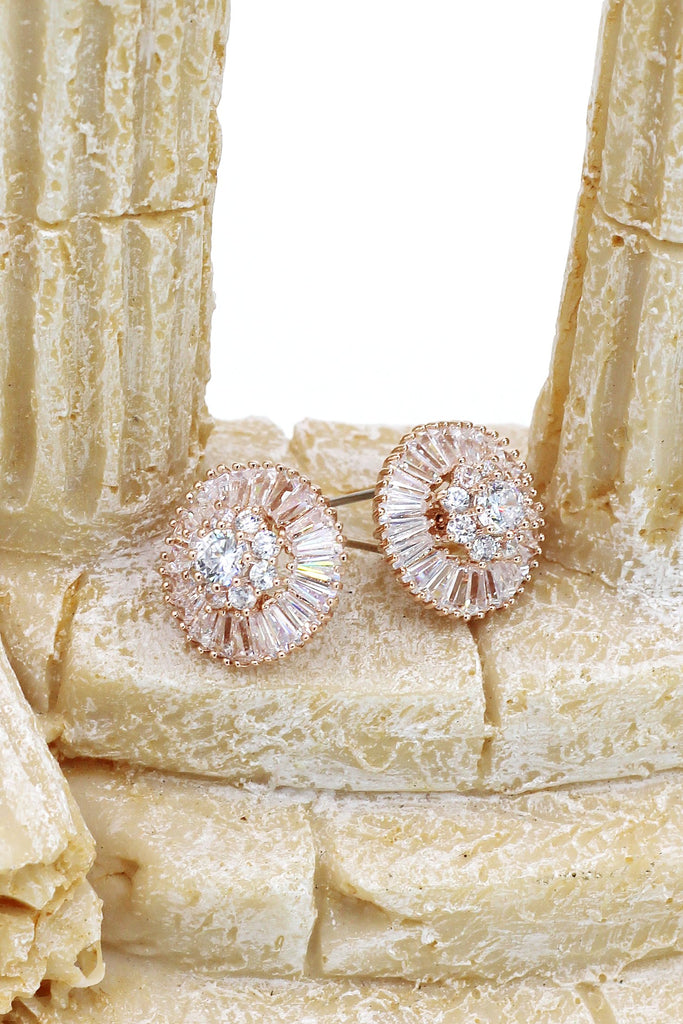 elegant necklace earrings crystal set
