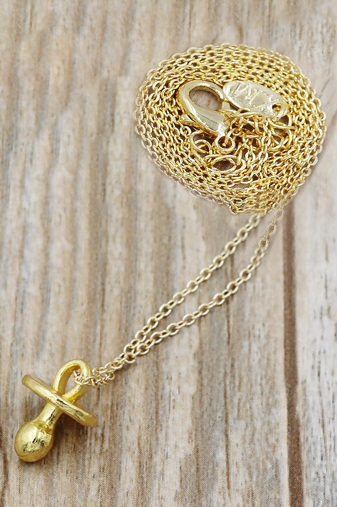 simple pacifier pendant necklace