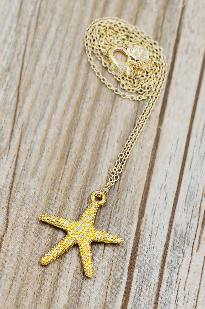 fashion starfish pendant necklace