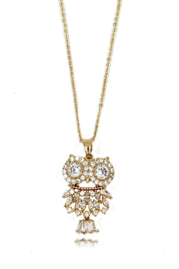 Fashion owl necklace earrings set