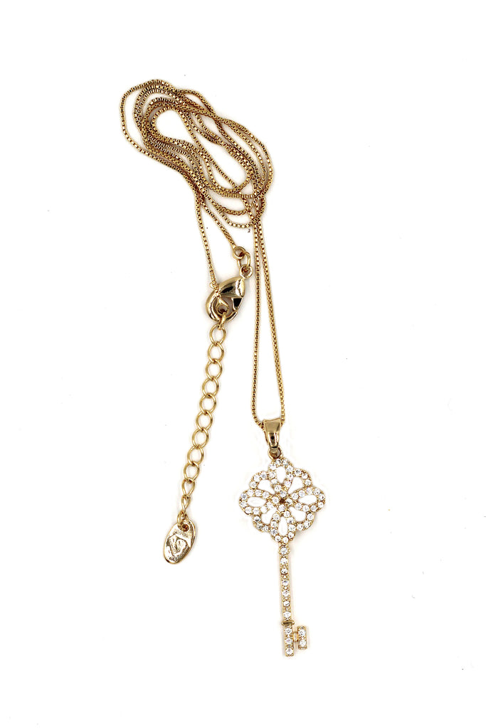 wild key crystal necklace