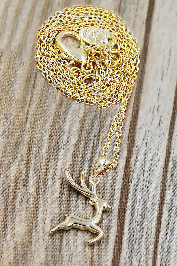 fashion mini deer pendant necklace