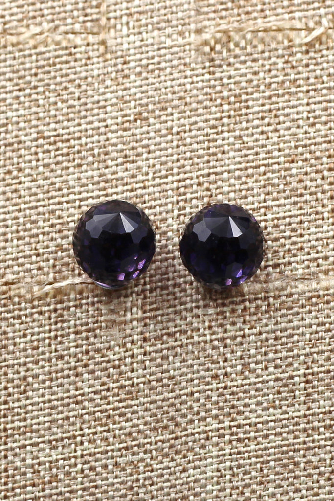 single crystal ball earrings