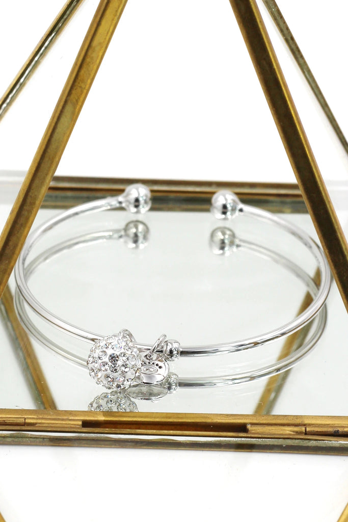 mini ball crystal earring bracelet set