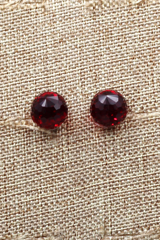 single crystal ball earrings