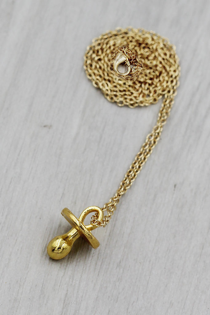 simple pacifier pendant necklace