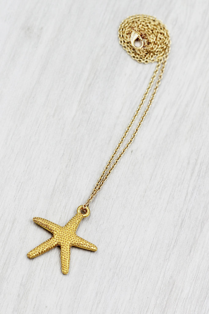 fashion starfish pendant necklace