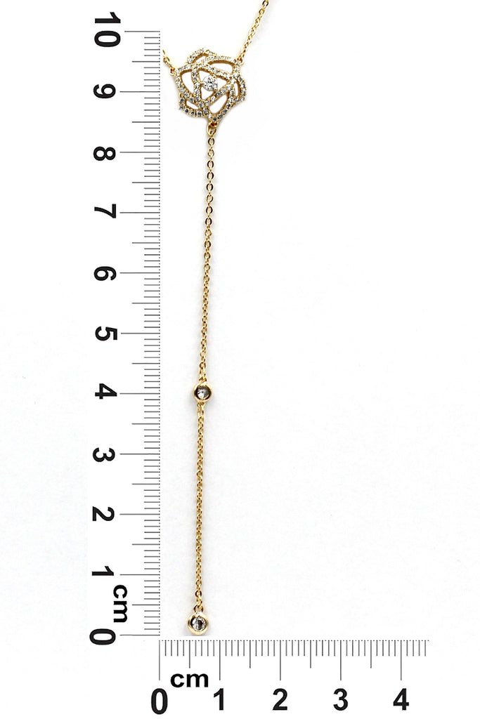 elegant golden rose necklace