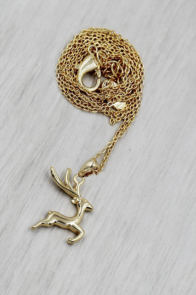 fashion mini deer pendant necklace