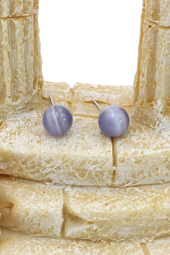 fashion ball silver needle earrings