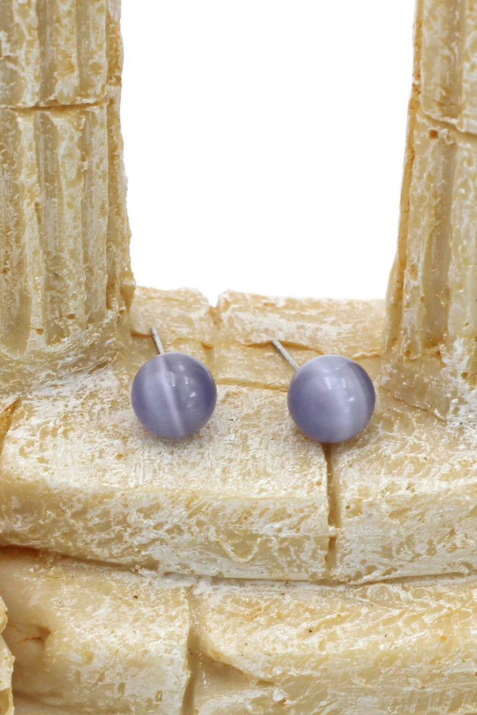 fashion ball silver needle earrings