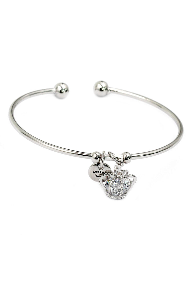 fashion crown crystal bracelet earrings set