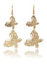 Fashion double butterfly earrings