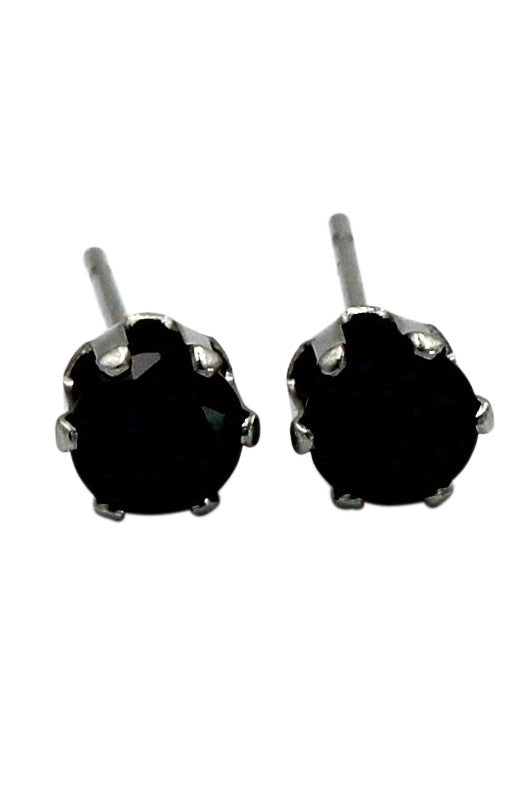 mini six-claw small crystal stud earrings