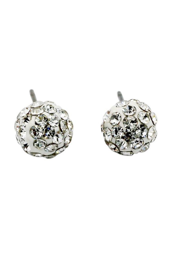 fashion crystal ball earrings necklace set