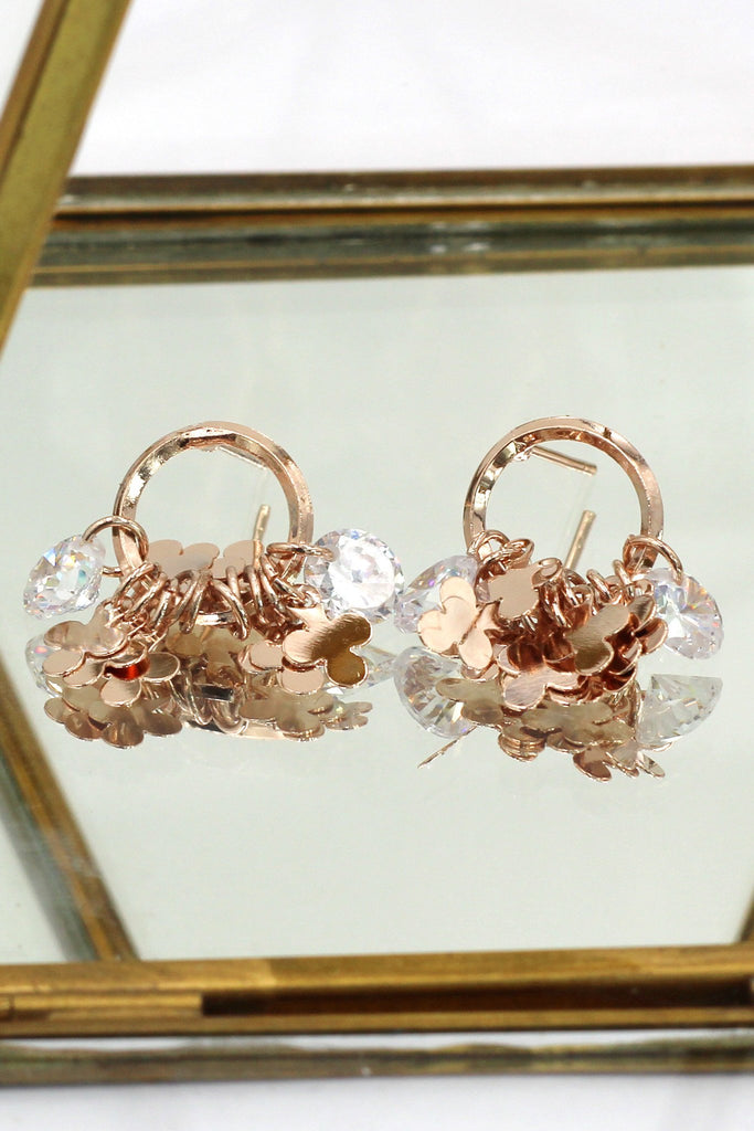 rose Gold Earrings Set