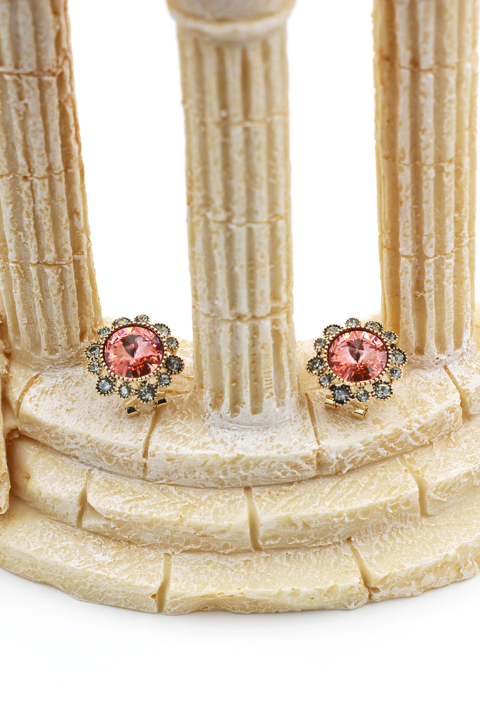 Big Diamond Flowers Earrings