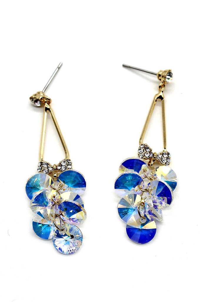 elegant bunches swarovski crystal earrings