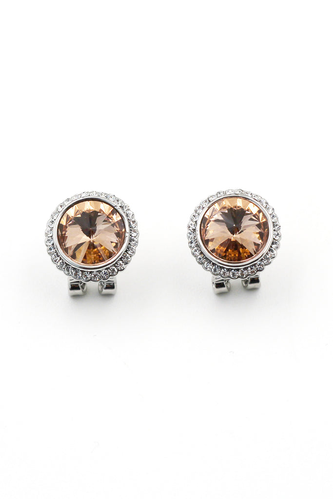 fashion brown crystal earrings