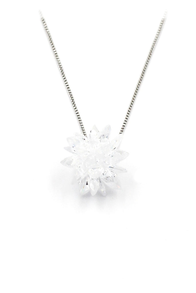 fashion snowflake silver necklace set