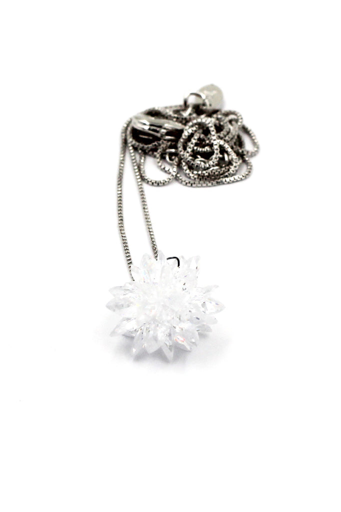 fashion snowflake silver necklace set