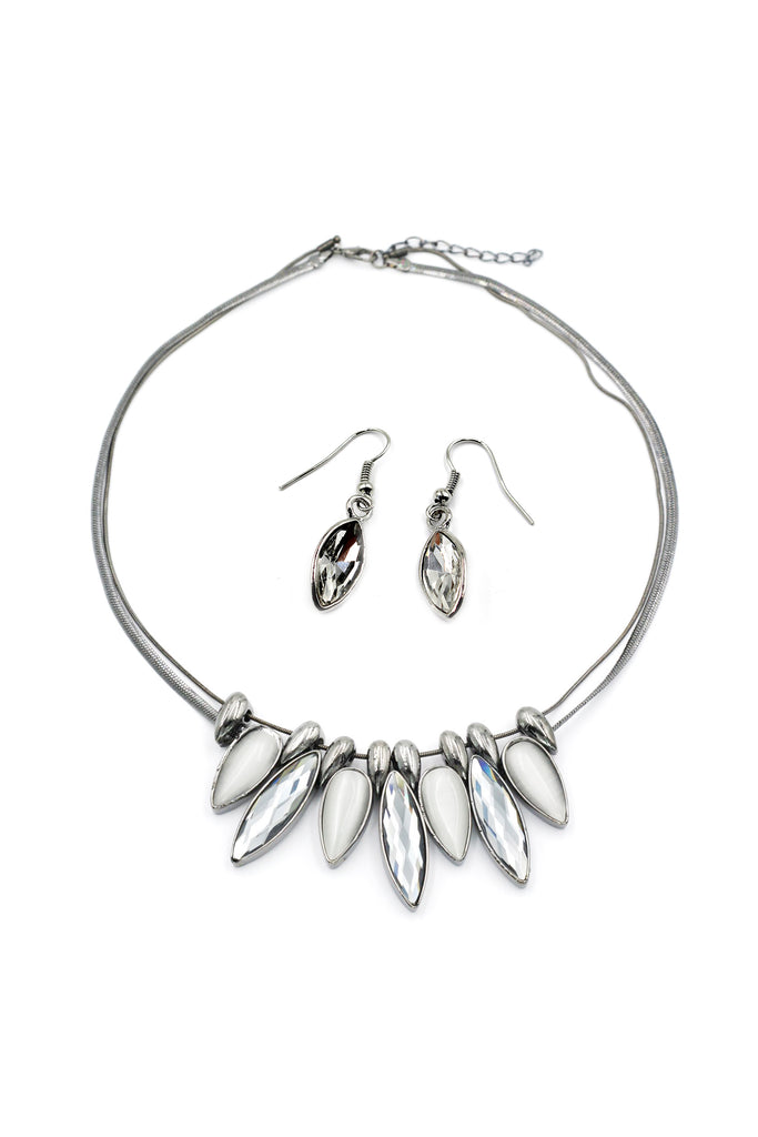 fashion elegant crystal earrings necklace set