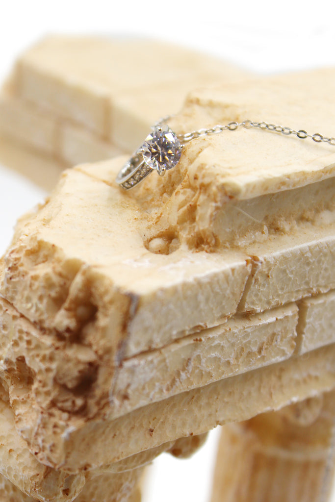 fashion crystal ring pendant necklace