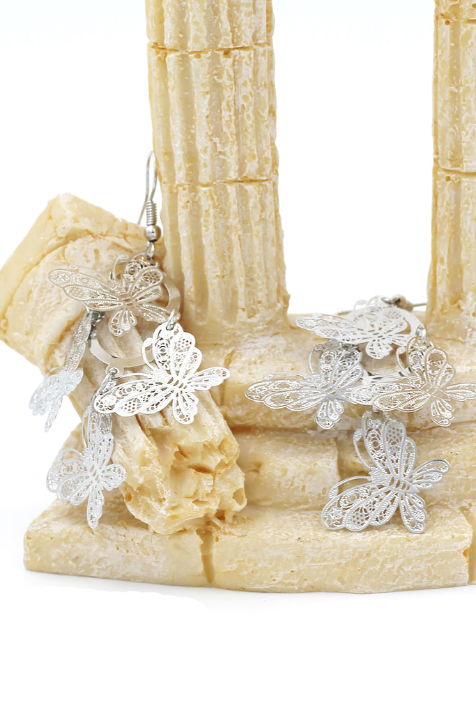elegant long butterfly earrings