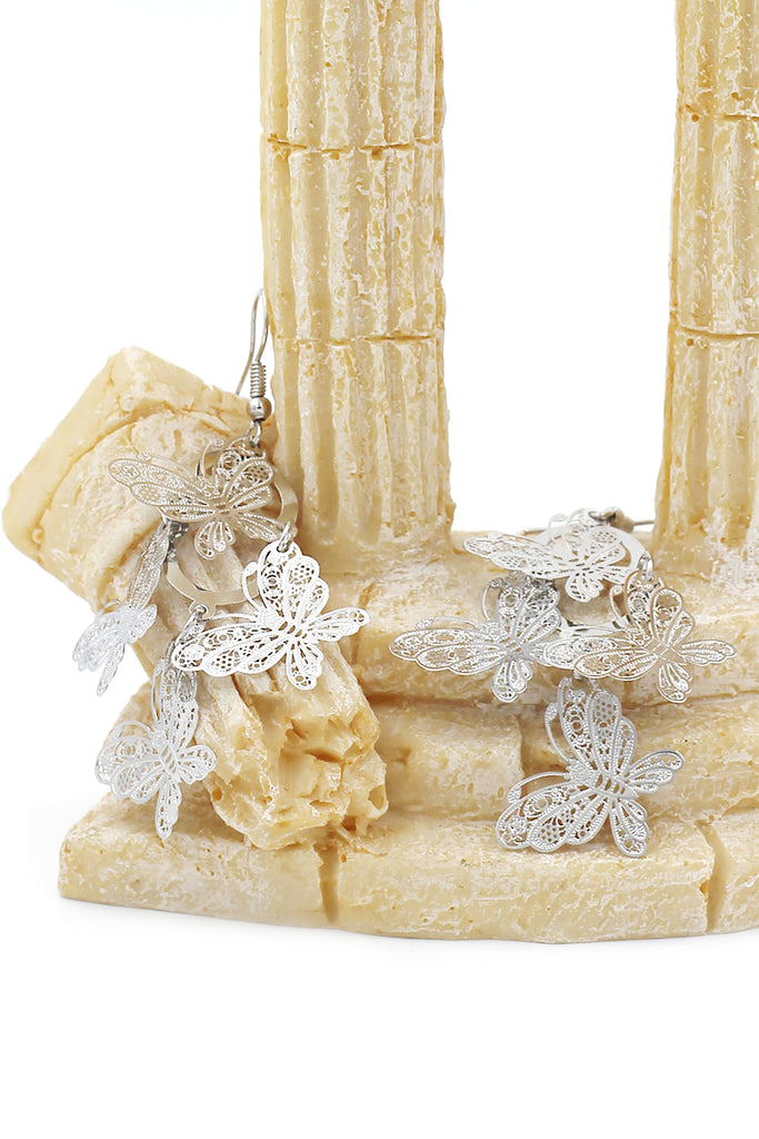 elegant long butterfly earrings