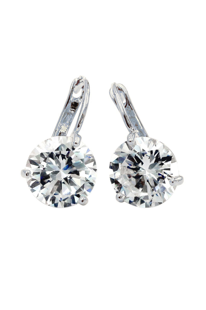 fashion three claw crystal studs earrings