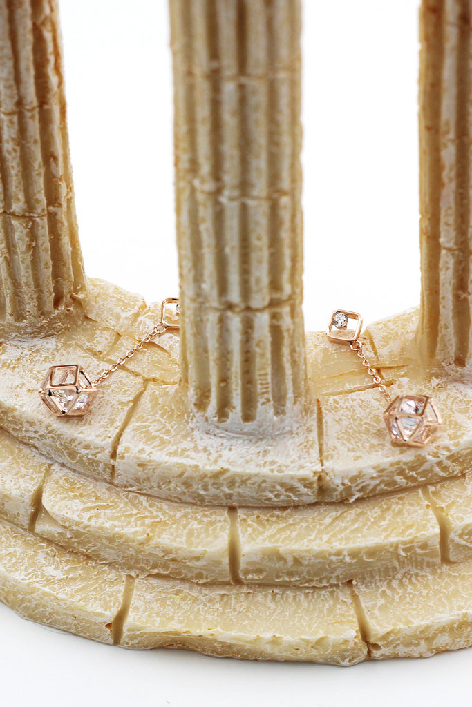 Gold Pendants Crystal Earrings