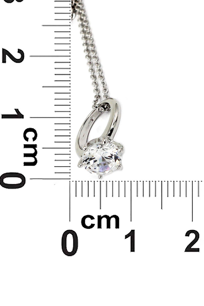 simple mini crystal ring necklace