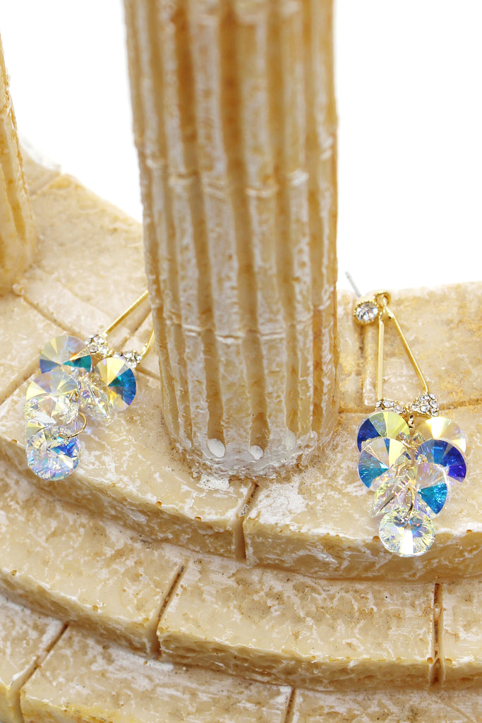 elegant bunches swarovski crystal earrings